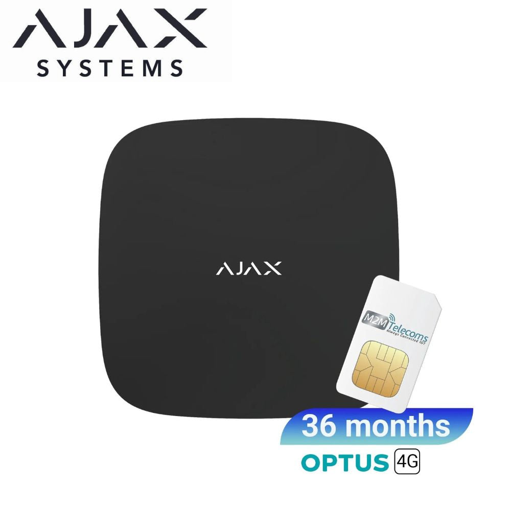 AJAX Hub 2 Plus (Black) Optus 4G SIM included (36 months plan)- AJAX#80022