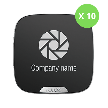 Ajax AJAX-39278 Batch of SS DD BrandPlates (10 pcs) (Black)