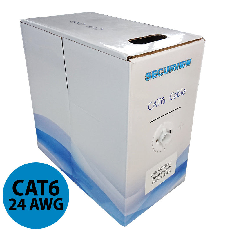 Securview CAT6 Solid Core Cable Unshielded, 24AWG - 305m Pullbox