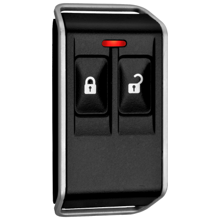 Bosch BOSRFKF-TBS Radion Series Wireless 2-Btn Key Fob Transmitter Black Plastic 433Mhz 1X Cr2032 Batt (3V) Text On Buttons Lock/ Unlock Suits RFRC-OPT/ RFRC-STR/ RFRC-STR2/ B810