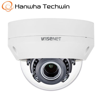 Hanwha Wisenet HD+ 2MP AHD Outdoor Dome, WDR, IR, IP66, IK10, 3.2-10mm, White - HAN-HCV-6080RW