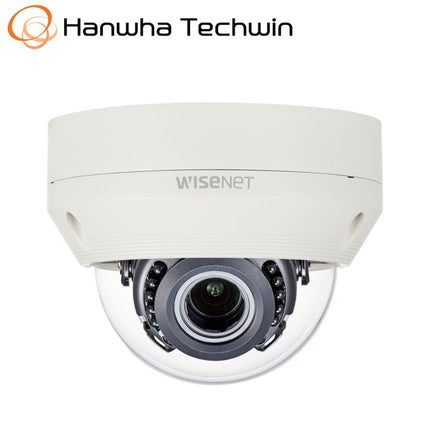 Hanwha Wisenet HD+ 2MP AHD Outdoor Dome, WDR, IR, IP66, IK10, 24VAC/12VDC, 3.2-10mm - HAN-HCV-6080R