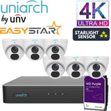 Uniarch Security System: 8-Channel NVR Pro, 6 X 8MP Turret, EasyStar