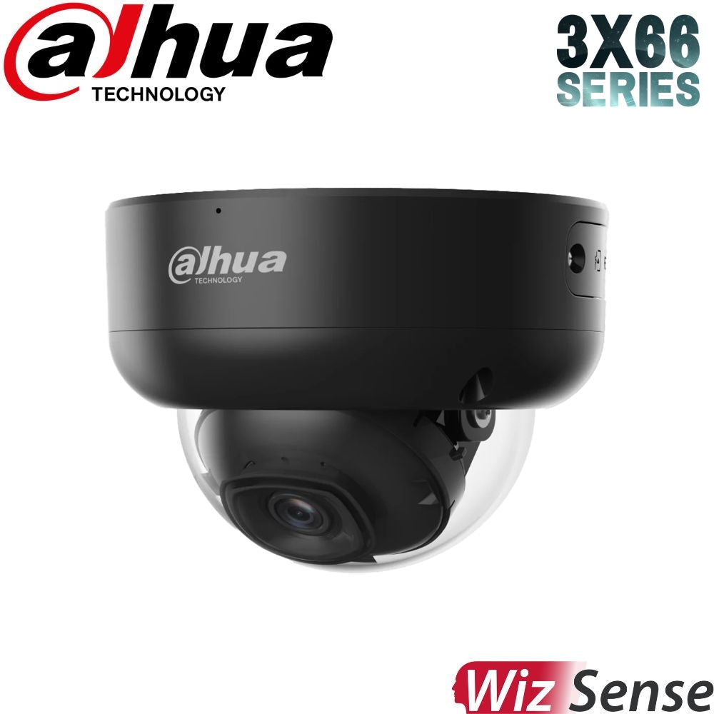 Dahua 2023 Full AI Security System: 4x 8MP Black Dome 3X66 Cams, 4CH 16MP WizSense NVR