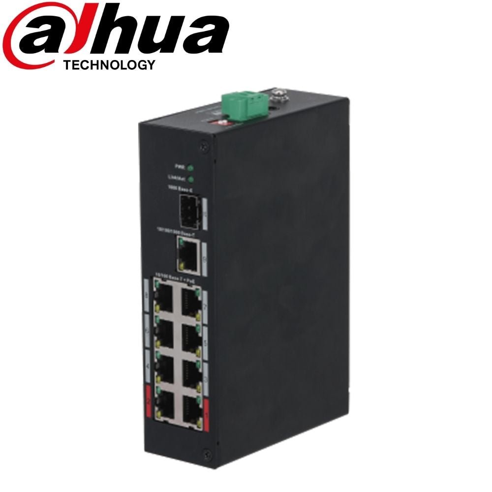 Dahua Ethernet Switch: 10-Port, Unmanaged, 8-Port PoE - DH-PFS3110-8ET-96-V2