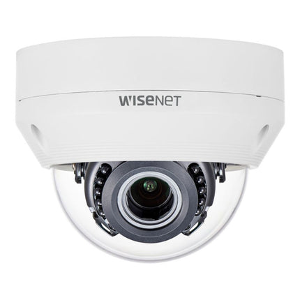 Hanwha Wisenet HD+ 2MP AHD Outdoor Dome, WDR, IR, IP66, IK10, 3.2-10mm, White - HAN-HCV-6080RW