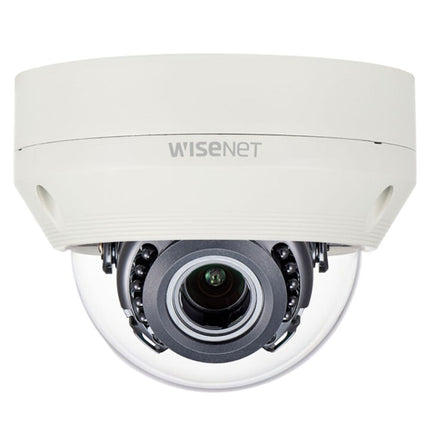 Hanwha Wisenet HD+ 2MP AHD Outdoor Dome, WDR, IR, IP66, IK10, 24VAC/12VDC, 3.2-10mm - HAN-HCV-6080R