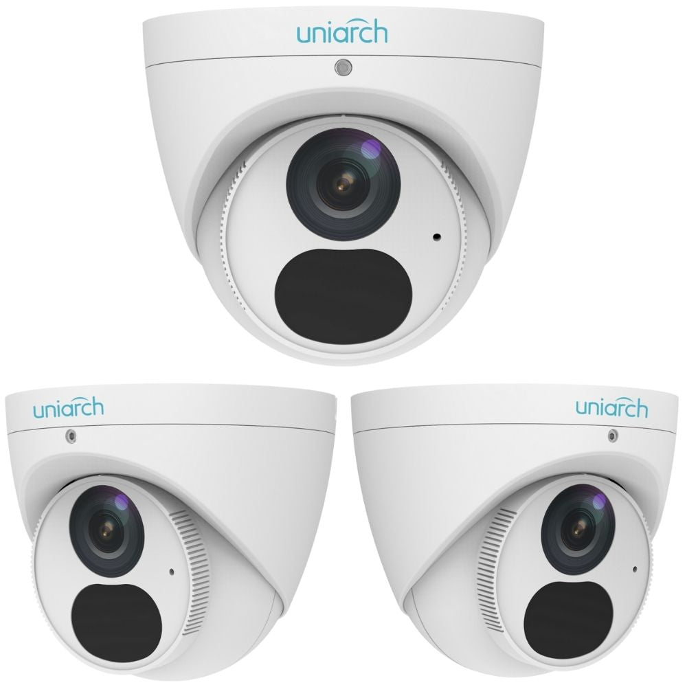 Uniarch Security System: 8-Channel NVR Pro, 6 X 6MP Turret, EasyStar