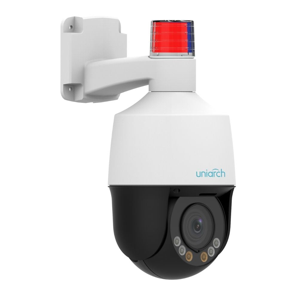 Uniarch Security Camera: 5MP PTZ, 4x Zoom, Active Deterrence, 50m IR - IPC-P1E5-AX4PKC