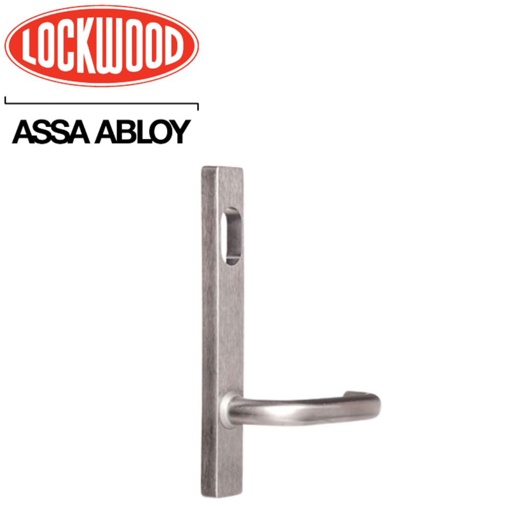 Lockwood Furniture Narrow Square End Plate Concealed Fix with Cylinder Hole and 70 Lever Satin Chrome - 480170SC