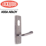 Lockwood Furniture Square End Plate Concealed Fix with Cylinder Hole and 70 Lever Satin Chrome - 180170SC