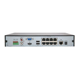 Uniview 8CH Network Video Recorder: 8MP/4K Ultra HD, 80MBPS INPUT, 1-SATA HDD, Easy Series - NVR301-08X-P8