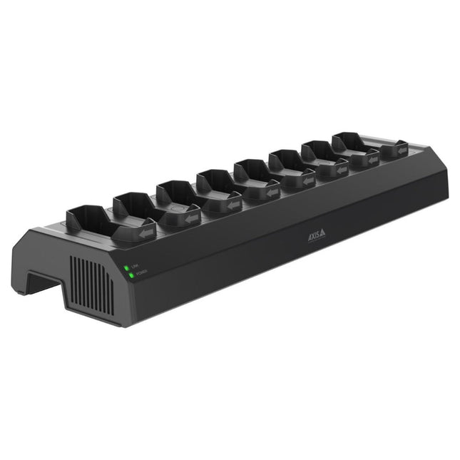 Axis W701 Mk II, 8‑Bay Docking Station (Body‑Worn Cams), Multi‑unit charging & data transfer, 02970‑006
