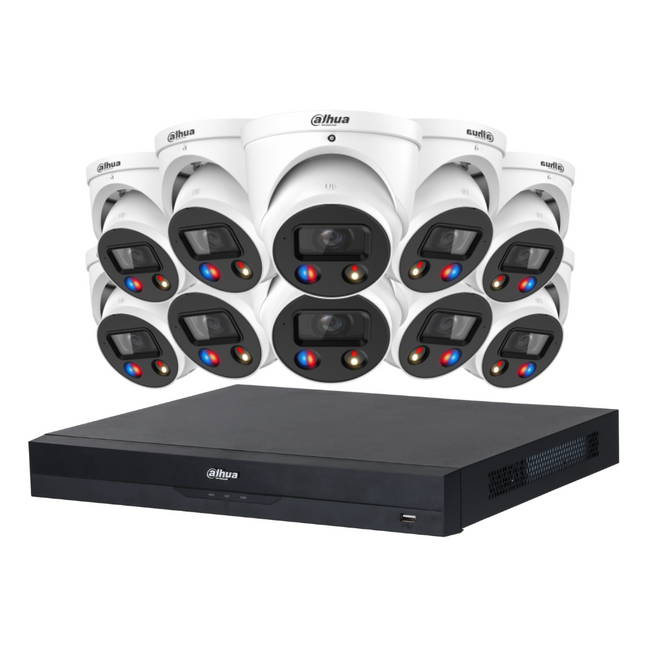 Dahua CCTV Kit: 10x HDW3649H-AS-PV-ANZ-S2, SMD 4.0, TIOC 3.0, Siren & Lights