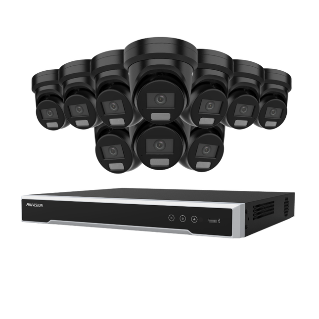 Hikvision Security Kit: 10x 6MP DarkFighter Turrets, M-Series Pro NVR - DS-2CD2366G2H-IU