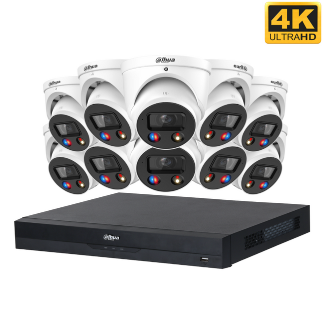 Dahua CCTV Kit: 10x HDW3849H-AS-PV-ANZ-S2, SMD 4.0, TIOC 3.0, Siren & Lights