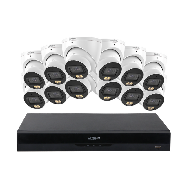 Dahua CCTV Kit: 12x HDW2549EMP-S-PRO-ANZ, SMD 4.0, WizColour, Smart Dual Light