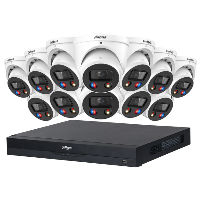 Dahua Security Kit: 12x TiOC 3.0 Turrets, SMD 4.0, Siren & Lights