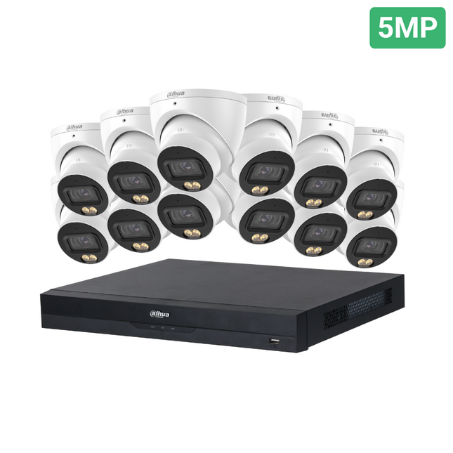 Dahua CCTV Kit: 12x HDW2549EMP-S-PRO-ANZ, SMD 4.0, WizColour, Smart Dual Light