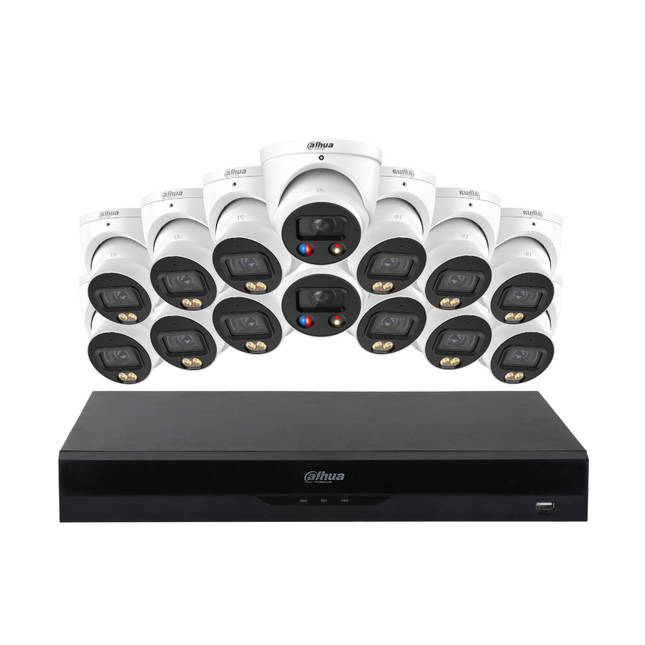 Dahua CCTV Kit: 12x HDW2549EMP-S-PRO-ANZ, 2x TIOC 3.0, SMD 4.0, Siren & Lights, Smart Dual Light