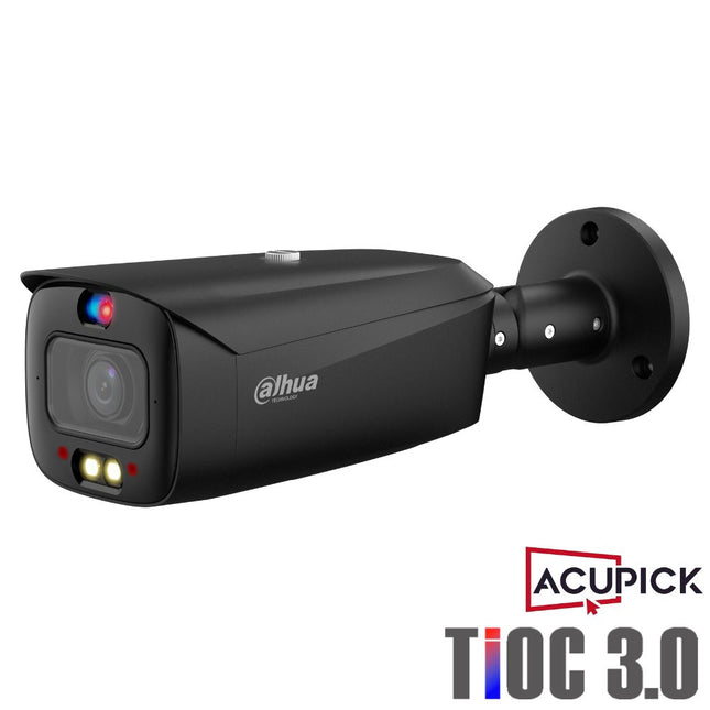 Dahua IPC-HFW3849T1-AS-PV-ANZ-S2-BLK Security Camera: 8MP TiOC 3.0 Bullet, 2.8mm, WizSense, Smart Dual Light, AcuPick, SMD 4.0, IP67