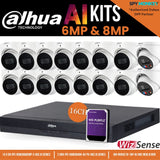Dahua TiOC x 3X66 Security System: 2x TiOCs + 14x 6MP AI Cams, 16CH WizSense NVR + HDD