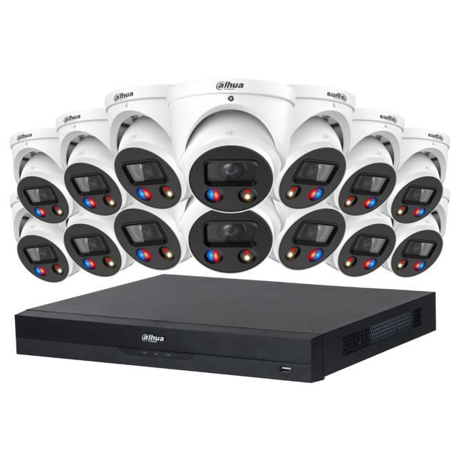Dahua Security Kit: 14x TiOC 3.0 Turrets, SMD 4.0, Siren & Lights