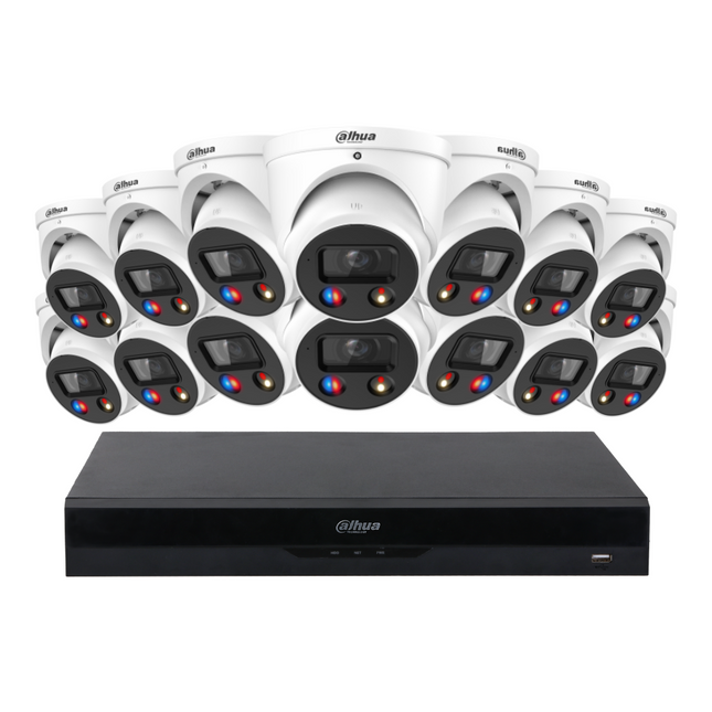 Dahua CCTV Kit: 14x HDW3849H-AS-PV-ANZ-S2, SMD 4.0, TIOC 3.0, Siren & Lights