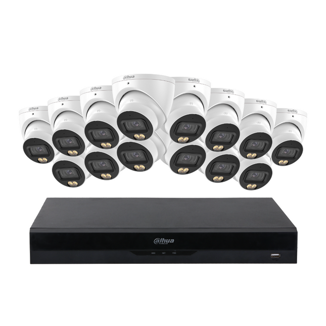 Dahua CCTV Kit: 14x HDW2549EMP-S-PRO-ANZ, SMD 4.0, WizColour, Smart Dual Light