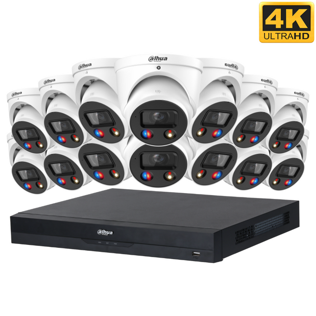 Dahua CCTV Kit: 14x HDW3849H-AS-PV-ANZ-S2, SMD 4.0, TIOC 3.0, Siren & Lights