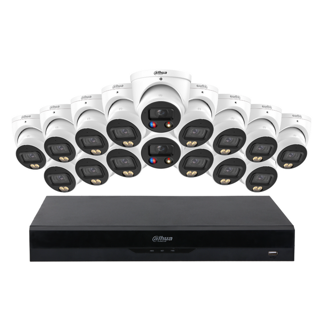 Dahua CCTV Kit: 14x HDW2549EMP-S-PRO-ANZ, 2x TIOC 3.0, SMD 4.0, Siren & Lights, Smart Dual Light