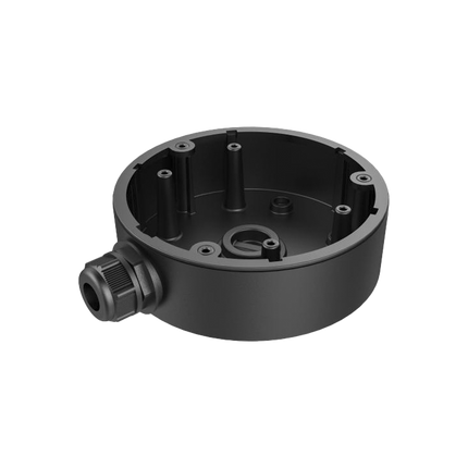 HiLook DS-1280ZJ-DM21 Black Junction Box – Waterproof, Outdoor-Ready Mount for Dome Cameras