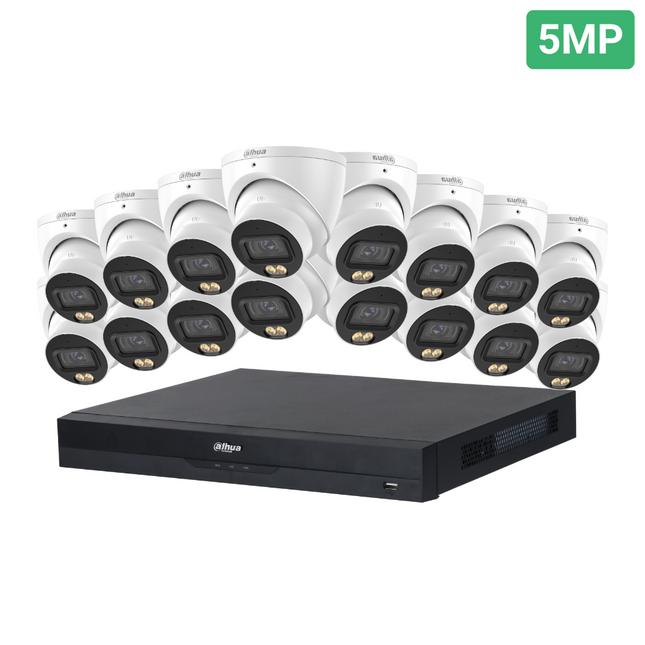 Dahua CCTV Kit: 16x HDW2549EMP-S-PRO-ANZ, SMD 4.0, WizColour, Smart Dual Light