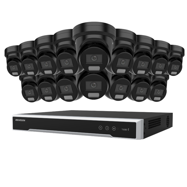Hikvision Security Kit: 16x 6MP AcuSense Lights & Audio Turrets, M-Series Pro NVR - DS-2CD2366G2H-IS2U/SL