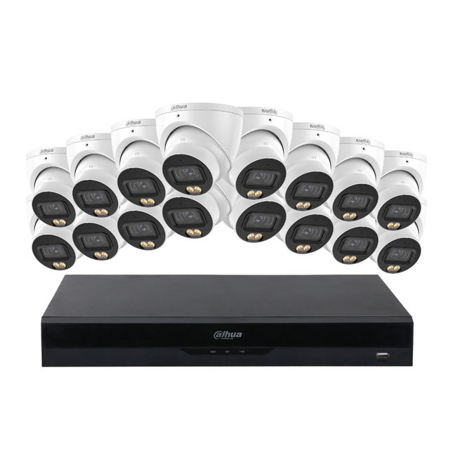 Dahua CCTV Kit: 16x HDW2549EMP-S-PRO-ANZ, SMD 4.0, WizColour, Smart Dual Light
