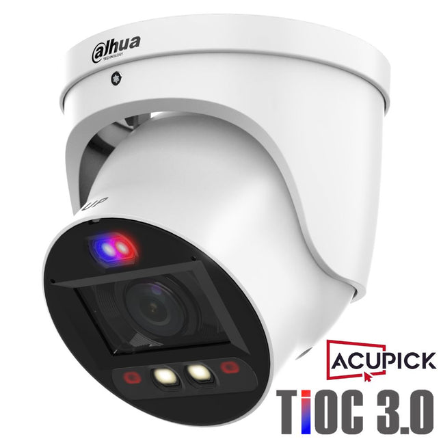Dahua IPC-HDW3849H-ZAS-PV-ANZ-S2 Security Camera: 8MP TiOC 3.0 Turret, 2.7-13.5mm, WizSense, Smart Dual Light, AcuPick, SMD 4.0, IP67