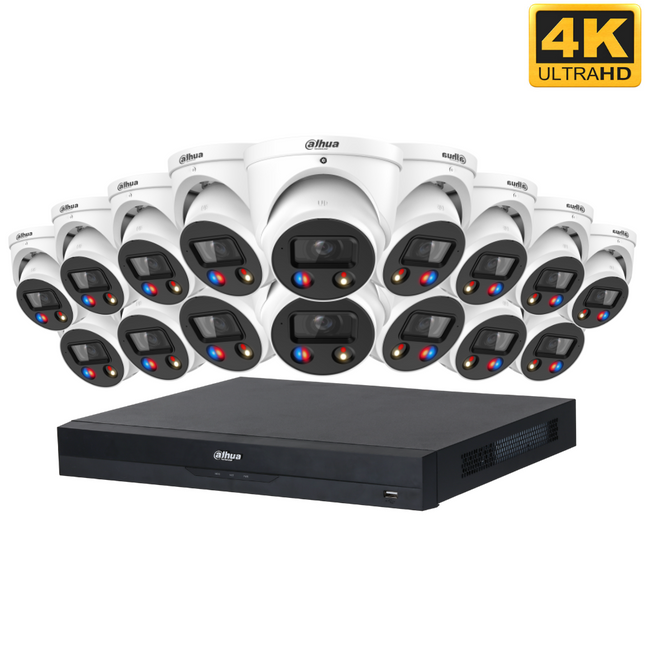 Dahua CCTV Kit: 14x HDW3849H-AS-PV-ANZ-S2, SMD 4.0, TIOC 3.0, Siren & Lights