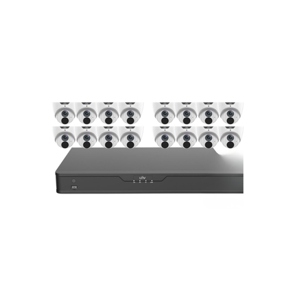 Uniview LightHunter Security System: 16x 8MP Turret Cams, 16CH 4K NVR