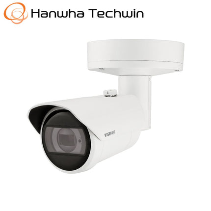 Hanwha Wisenet 6MP Outdoor Bullet Camera, H.265, 30fps, 40m IR, IK10, 4.4-9.3mm - HAN-XNO-C8083R