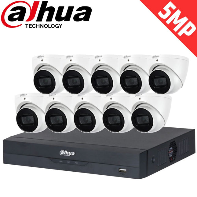 Dahua CCTV Kit: 10x HDW2541EMP-AS-ANZ, SMD, Mic, IR 30m