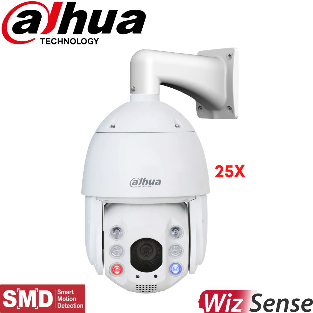 Dahua Security Camera: 4MP PTZ TIOC 2.0, WizSense, 25X Zoom - DH-SD6C3425XB1-HNR-A-PV1