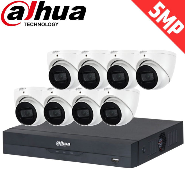 Dahua CCTV Kit: 8x HDW2541EMP-AS-ANZ, SMD, Mic, IR 30m