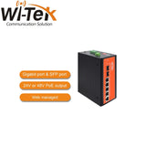 Wi-Tek 4GE+2SFP L2 managed UPS No-break Industrial PoE Switch WI-PMS306GF-UPS-I