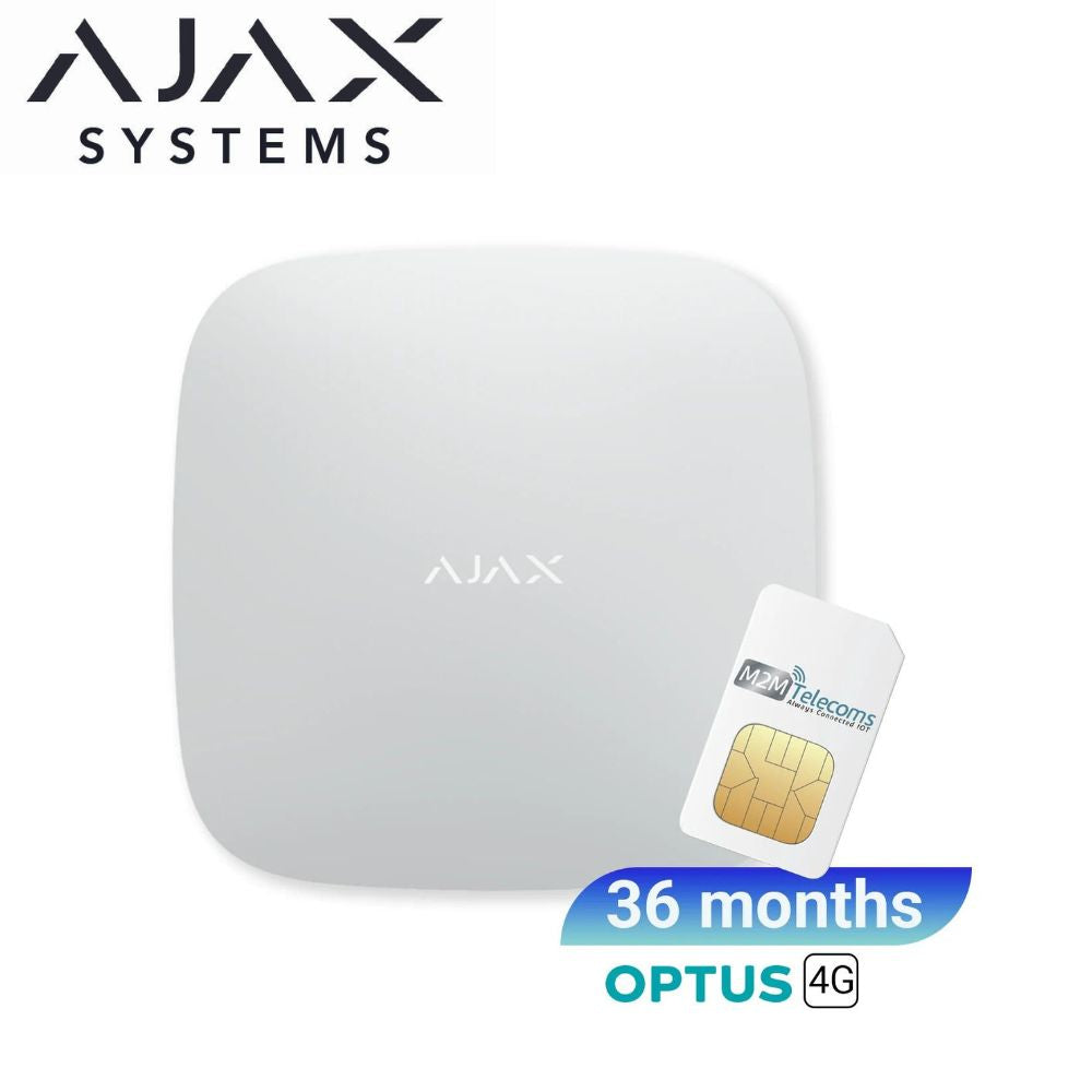 AJAX Hub 2 (4G) Optus 4G SIM included (36 months plan)