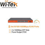 Wi-Tek Cloud Easy Smart 24 Ports PoE Switch-WI-PCES326GF