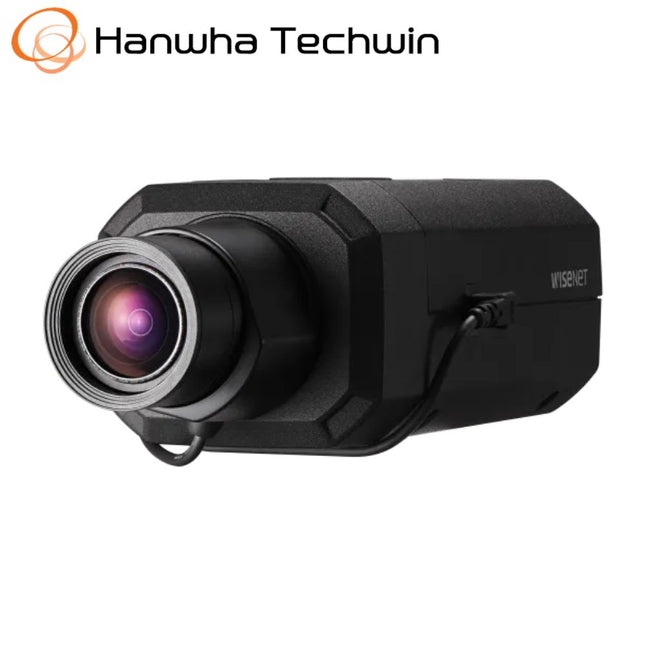 Hanwha Wisenet 4K Indoor Box Camera, H.265, 30fps, WDR, P-Iris, No Lens - HAN-XNB-9002