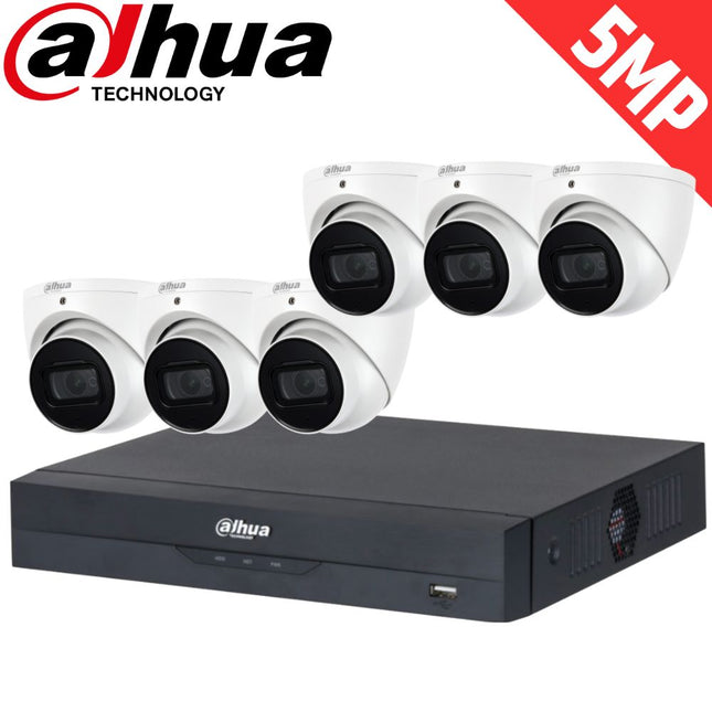 Dahua CCTV Kit: 6x HDW2541EMP-AS-ANZ, SMD, Mic, IR 30m