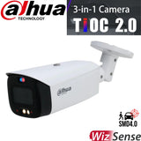 Dahua Security Camera: 6MP TiOC 2.0 Bullet, WizSense, Full-Colour, Active Deterence - DH-IPC-HFW3649T1-AS-PV-ANZ