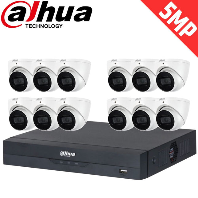 Dahua CCTV Kit: 12x HDW2541EMP-AS-ANZ, SMD, Mic, IR 30m