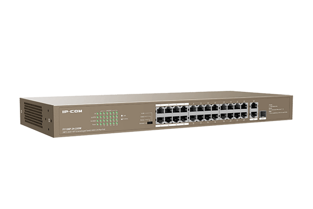 F1126P-24-250W  24FE+2GE/1SFP Unmanaged Switch With 24-Port PoE-IP-COM-World Wide Wireless